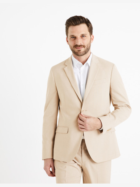 Celio Beige Herrenblazer schmal Celio Buamaury