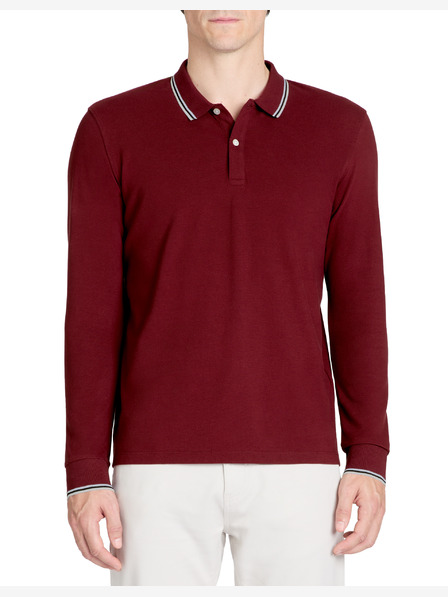 Celio Burgunderfarbenes Herren-Poloshirt Celio Decolml