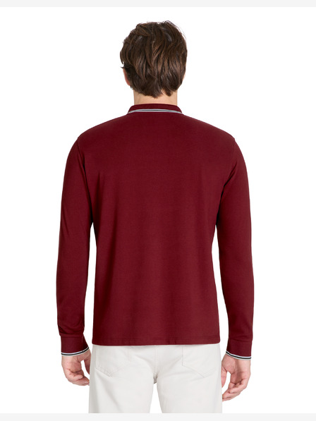 Celio Burgunderfarbenes Herren-Poloshirt Celio Decolml