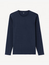 Celio Dunkelblaues Herren-Langarm-T-Shirt Celio Julesflash