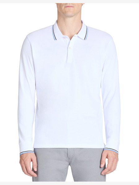 Celio Weißes Herren-Poloshirt Celio Bagaz