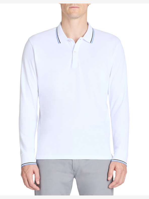 Celio Weißes Herren-Poloshirt Celio Bagaz