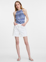 Orsay Blaues gemustertes Damentop ORSAY