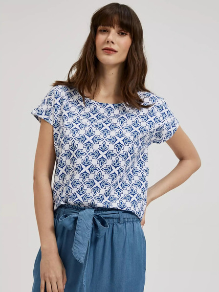 Moodo Damen-T-Shirt mit Ornamenten Moodo