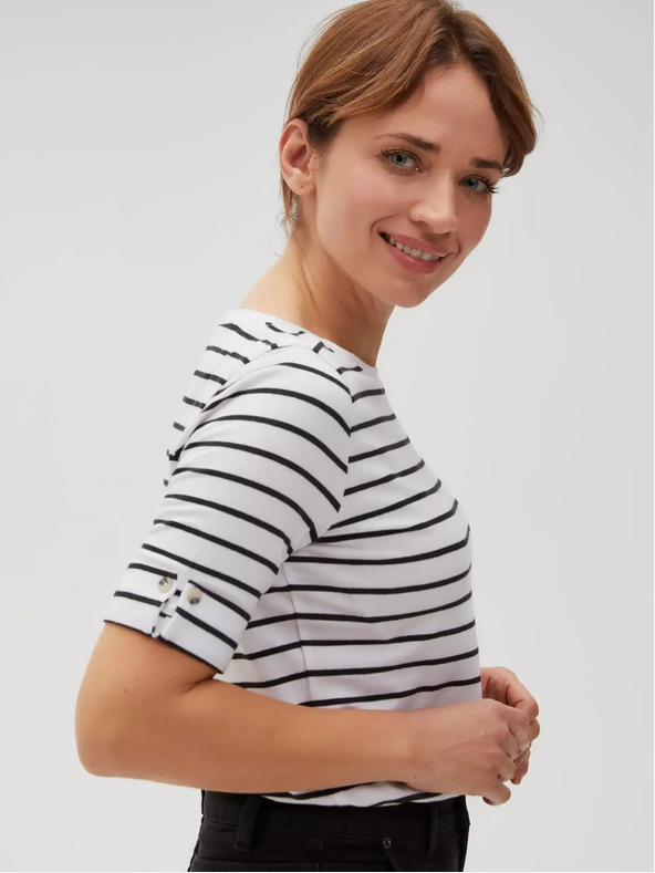 Moodo Gestreiftes Damen-T-Shirt Moodo