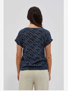 Moodo Dunkelblau gemustertes T-Shirt Moodo