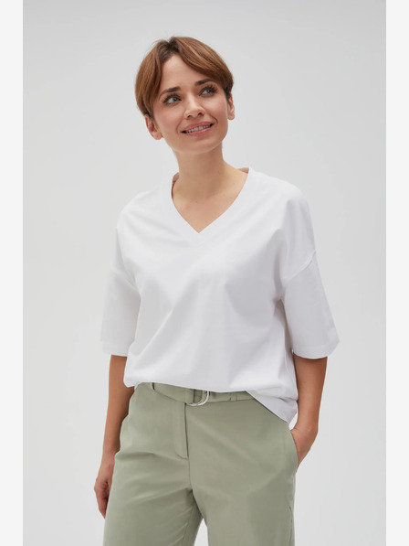 Moodo Weißes Damen-T-Shirt Moodo