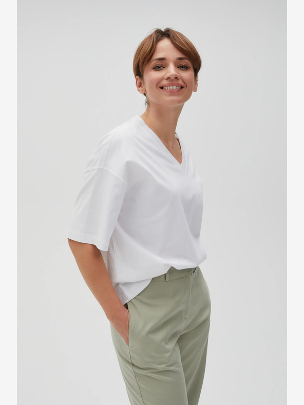 Moodo Weißes Damen-T-Shirt Moodo