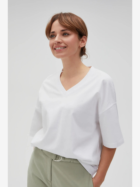 Moodo Weißes Damen-T-Shirt Moodo