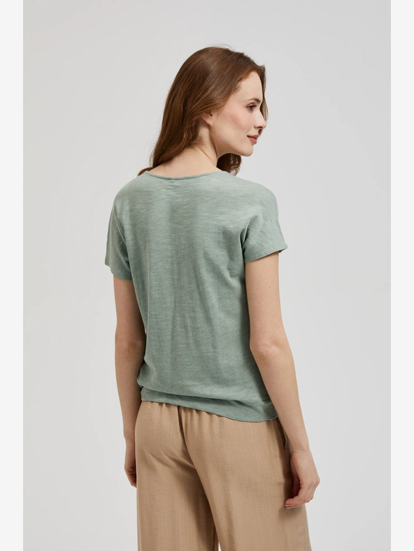 Moodo Grünes Kurzarm-T-Shirt Moodo