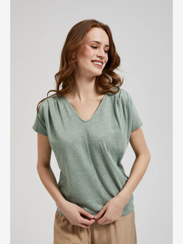 Moodo Grünes Kurzarm-T-Shirt Moodo