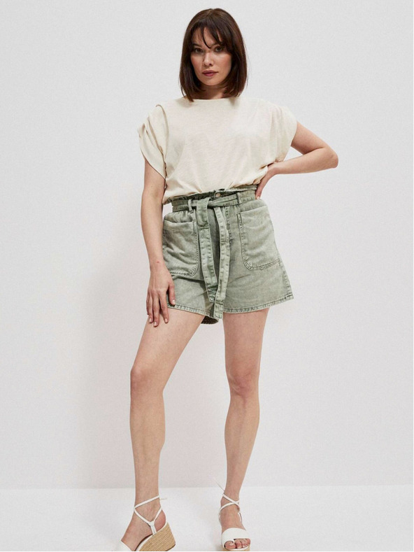 Moodo Cremefarbenes Damen-Shirt Moodo