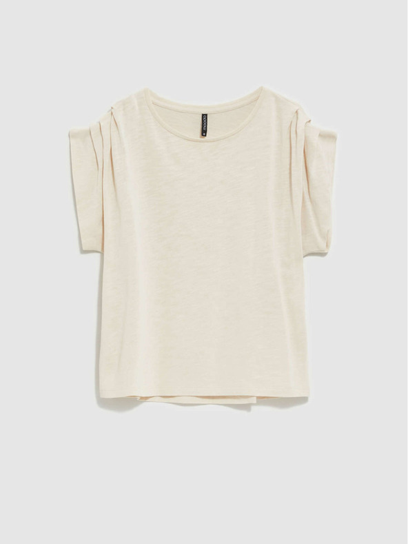 Moodo Cremefarbenes Damen-Shirt Moodo