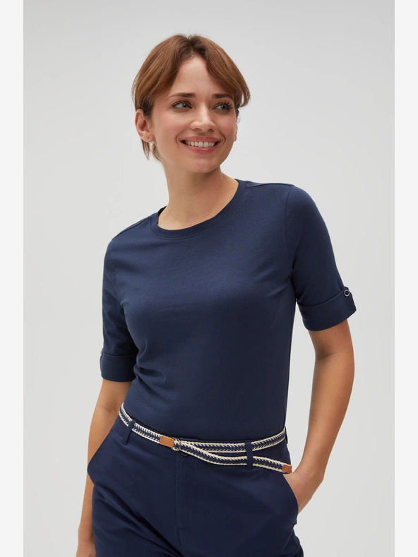 Moodo Dunkelblaues Damen T-Shirt Moodo