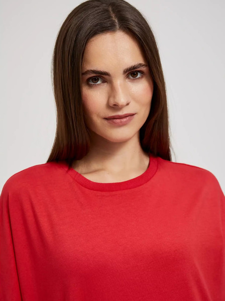 Moodo Rotes T-Shirt in Übergröße Moodo