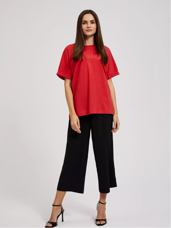 Moodo Rotes T-Shirt in Übergröße Moodo