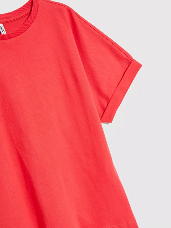 Moodo Rotes T-Shirt in Übergröße Moodo