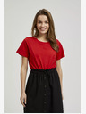 Moodo Rotes Kurzarm-Shirt Moodo