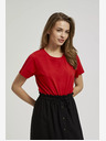 Moodo Rotes Kurzarm-Shirt Moodo