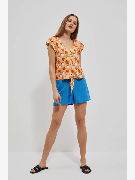 Moodo Orange gemustertes T-Shirt Moodo