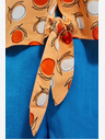 Moodo Orange gemustertes T-Shirt Moodo
