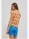 Moodo Orange gemustertes T-Shirt Moodo