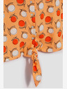 Moodo Orange gemustertes T-Shirt Moodo