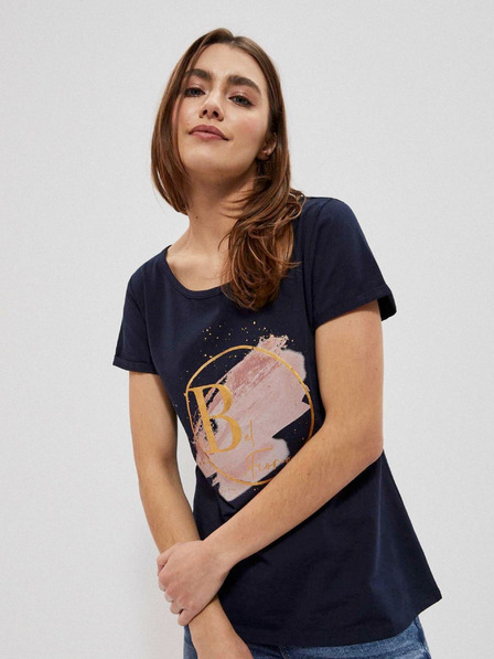 Moodo Dunkelblaues Damen T-Shirt Moodo