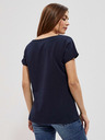 Moodo Dunkelblaues Damen T-Shirt Moodo