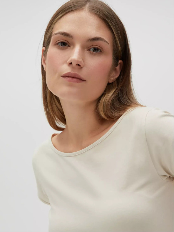 Moodo Beigefarbenes Damenhemd Moodo