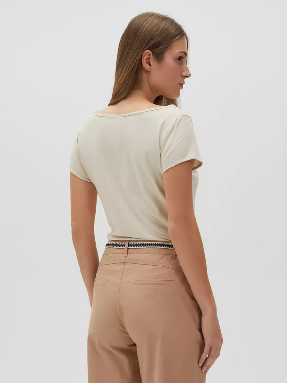 Moodo Beigefarbenes Damenhemd Moodo