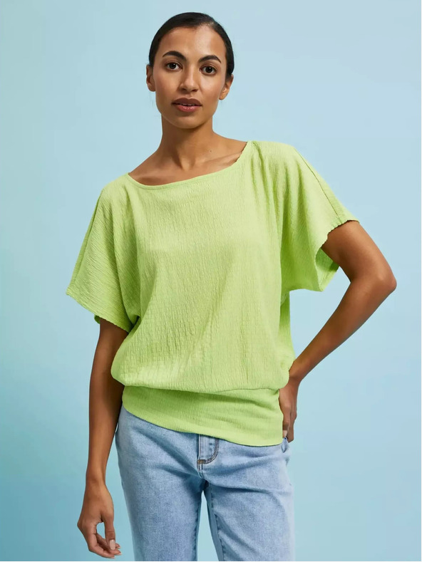 Moodo Grünes Rundhals-T-Shirt Moodo