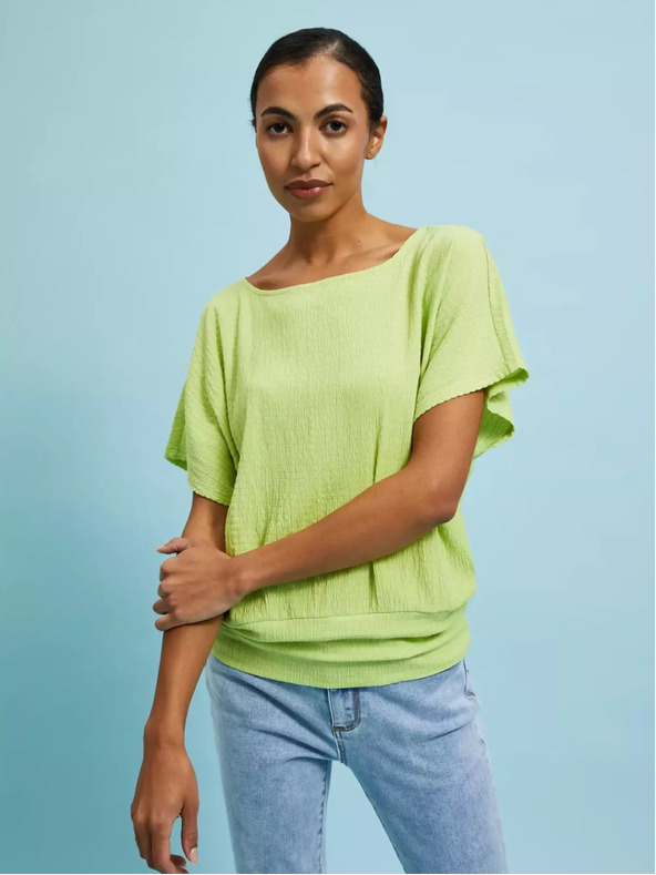 Moodo Grünes Rundhals-T-Shirt Moodo