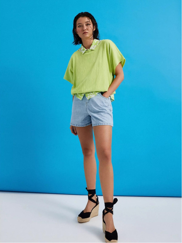 Moodo Grünes Rundhals-T-Shirt Moodo