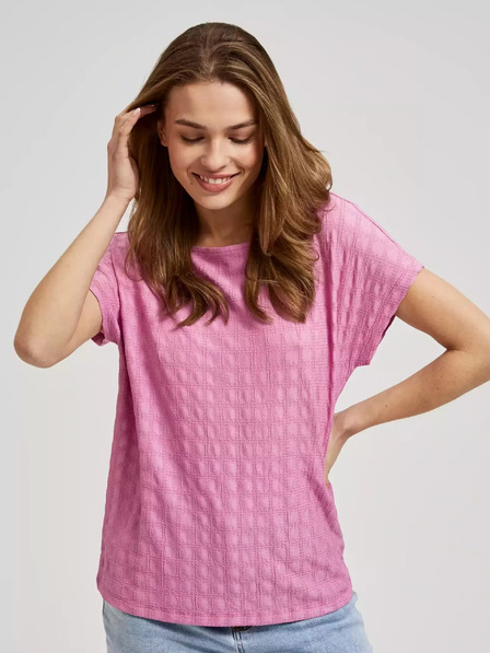 Moodo Rosa Kurzarm-Shirt Moodo