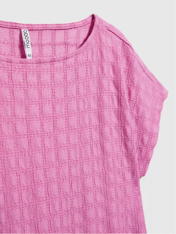 Moodo Rosa Kurzarm-Shirt Moodo