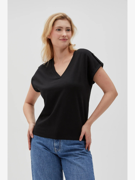 Moodo Schwarzes Damen Long Shirt Moodo