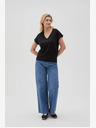 Moodo Schwarzes Damen Long Shirt Moodo