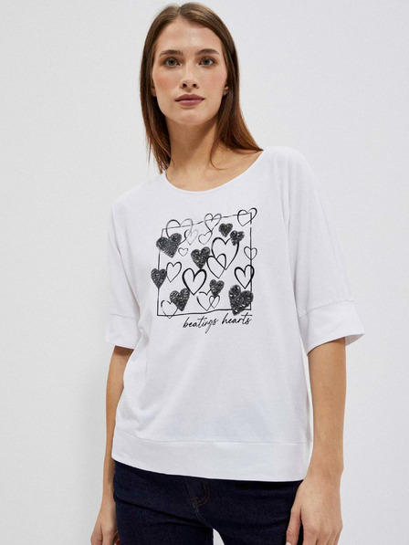 Moodo Weißes Damen-T-Shirt Moodo