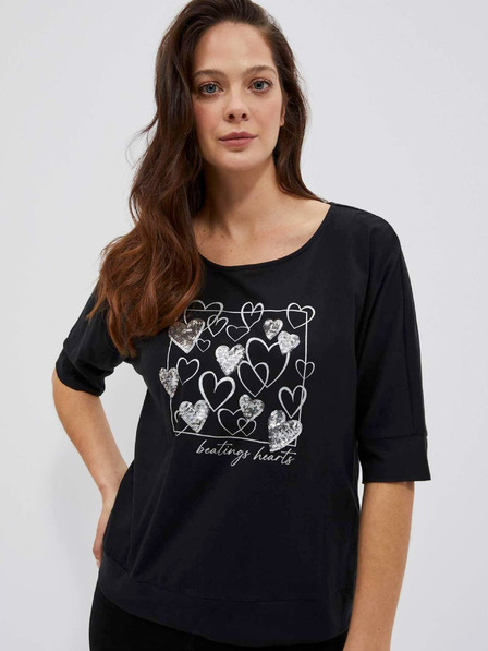 Moodo Schwarzes Damen Long Shirt Moodo