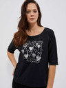 Moodo Schwarzes Damen Long Shirt Moodo