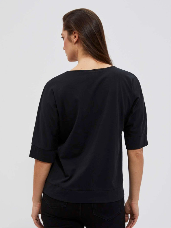 Moodo Schwarzes Damen Long Shirt Moodo