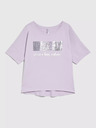 Moodo Hellviolettes Pailletten-T-Shirt Moodo