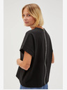 Moodo Schwarzes Damen Long Shirt Moodo