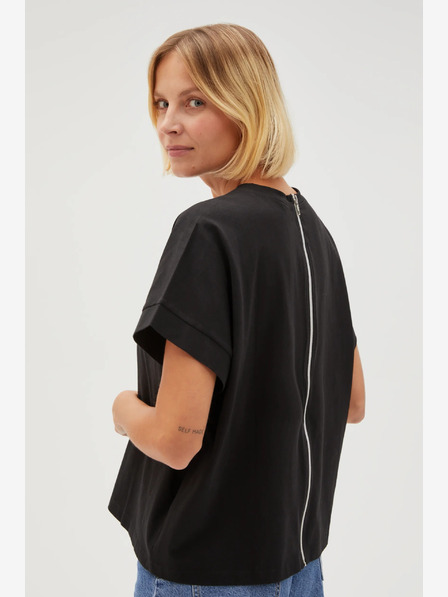 Moodo Schwarzes Damen Long Shirt Moodo