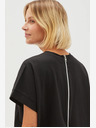 Moodo Schwarzes Damen Long Shirt Moodo