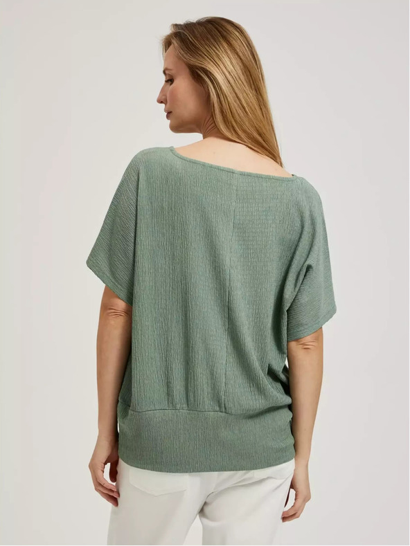 Moodo Grünes Rundhals-T-Shirt Moodo