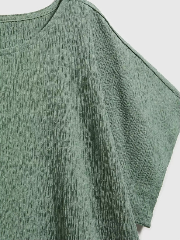 Moodo Grünes Rundhals-T-Shirt Moodo