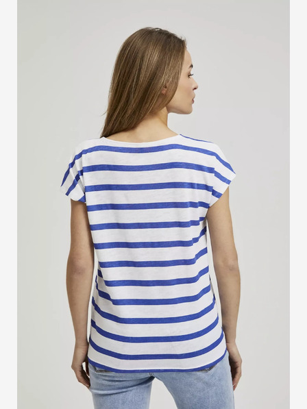 Moodo Blau gestreiftes Hemd Moodo