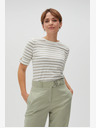 Moodo Grün-weiß gestreiftes Damen-Shirt Moodo